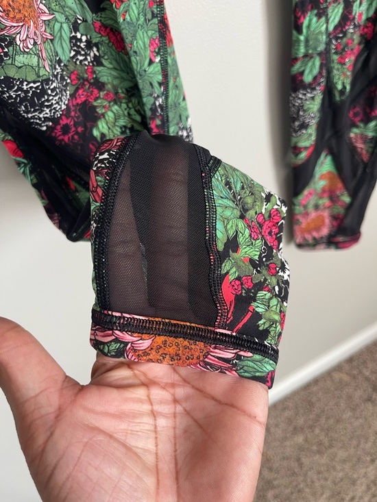 LULULEMON | Wunder Under Zen Garden Floral Multicolored Mesh-Panel Leggings Sz 8 - Picture 3 of 8